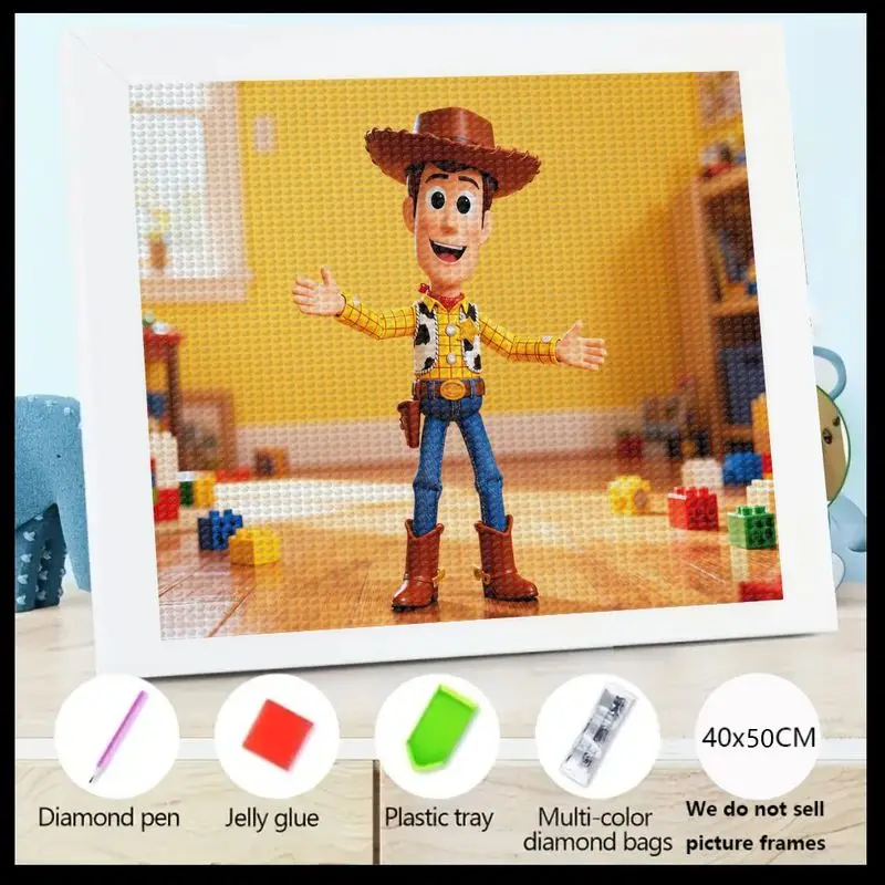 

1PC Woody Toy Story Cartoon Character 5D Full Drill Diamond Painting Kit, DIY Crystal Diamond Art Set for Kids & Adults, Rhinest