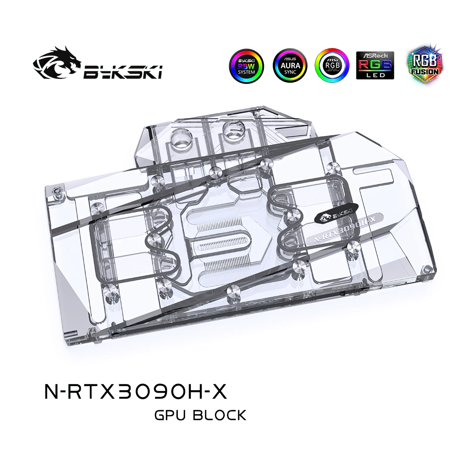 

Bykski RGB GPU Water Cooling Block for Reference RTX 3090 3080 N-RTX3090H-X-V2