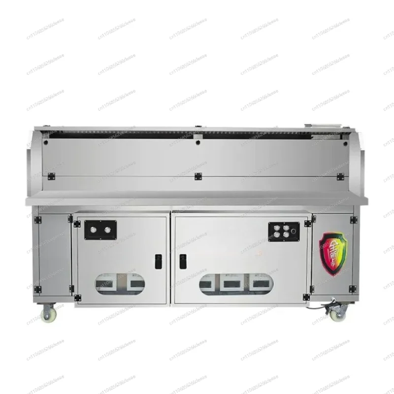 Smokeless purified barbecue truck commercial water-electric composite flat suction barbecue purifier