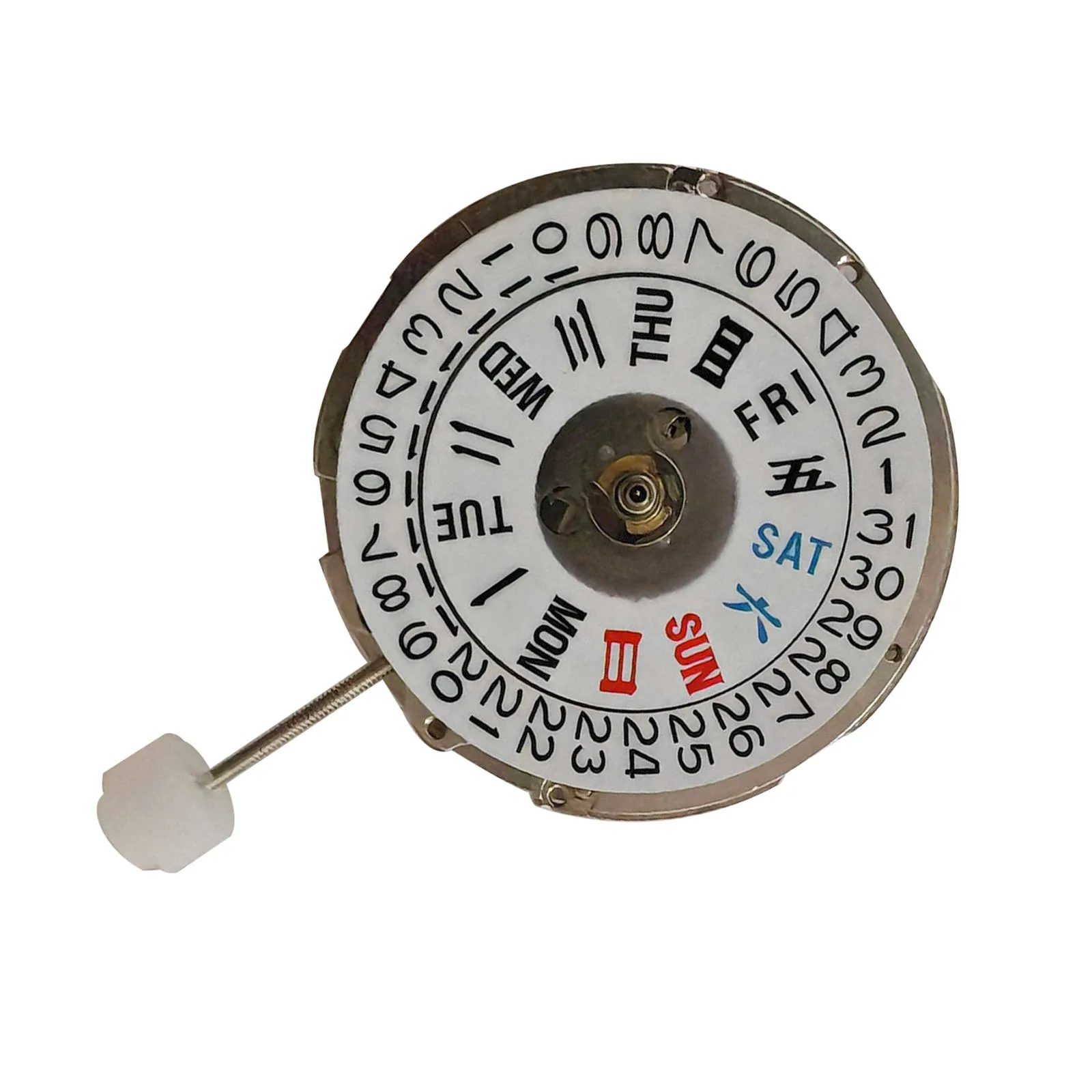 1PC Durable Mechanical Watch Movement 27.4mm 21600 BPH, 3 Hands with Date at 3 for Watchmaker Repair