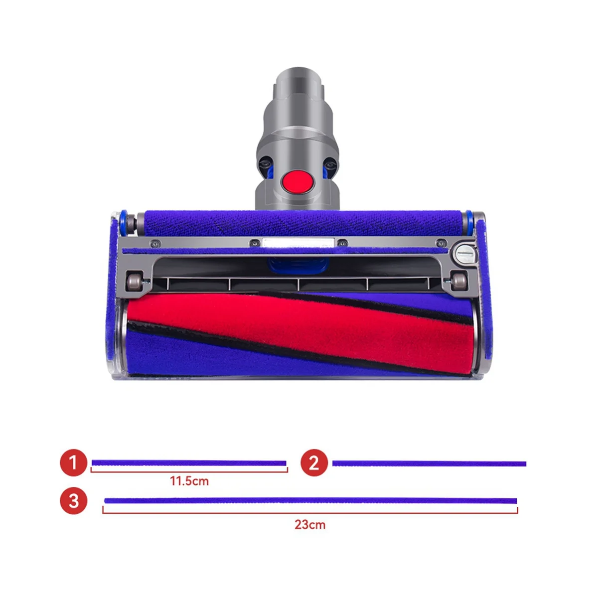 5 grupos de tiras de pelúcia macias para aspirador de pó v6 v7 v8 v10 v11, cabeça de rolo macio, peças de acessórios de reposição