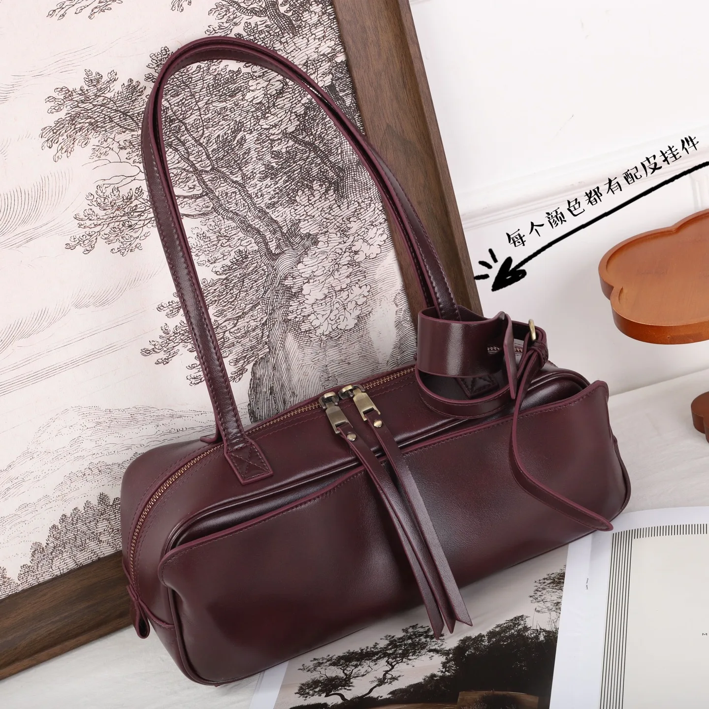 Oilwax Women Genuine Leather Shoulder Bag 2026 New Cow Leather Tote Bag Young Girls Cowhide Handbag