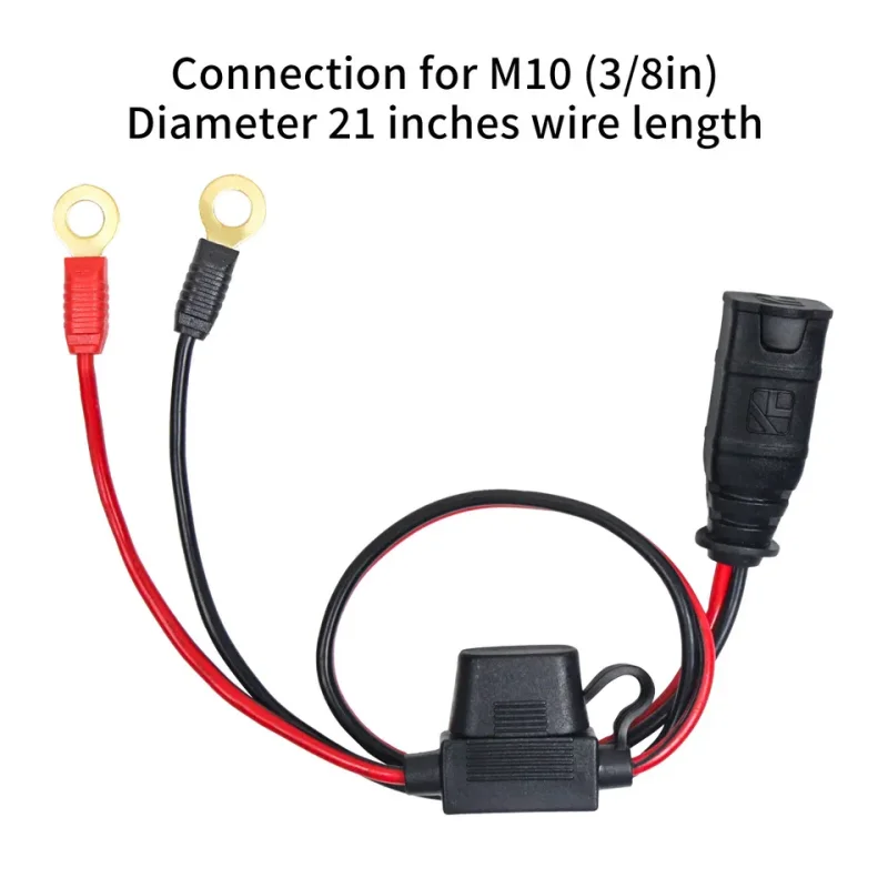 1pc Car Battery Cables Charging Cable Compatible NOCO X-Connect Style M10 Eyelet Ring Terminal Charge Cable (GC-008) Accessories