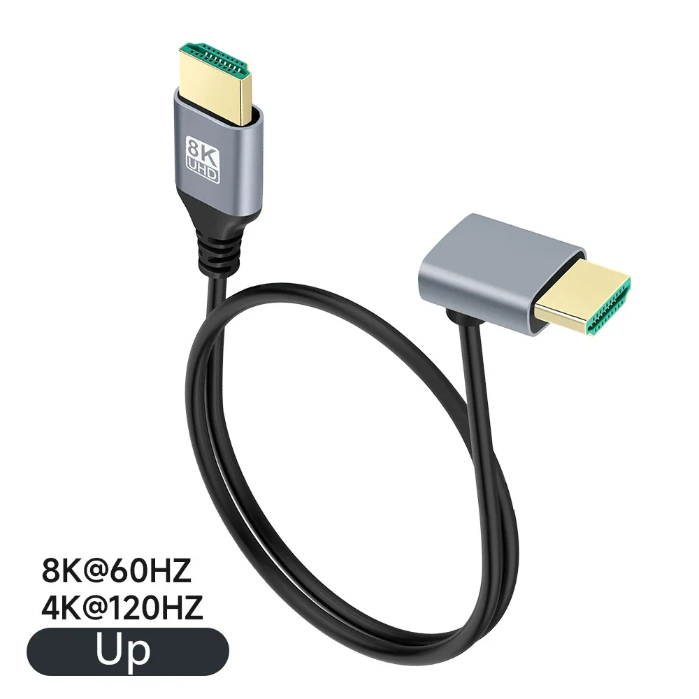 90 degree HDMI 2.1V Cable Cord 8K 60Hz 4K 120Hz 48Gbps EARC ARC HDCP Ultra High Speed HDR for HD TV Laptop Projector PS4 PS5