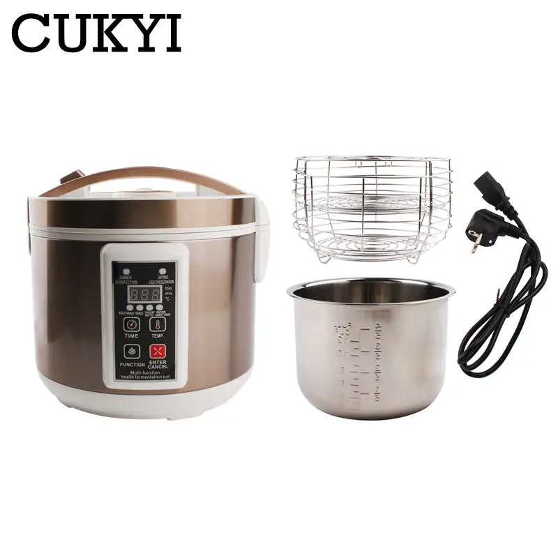 110V/220V 6L Intelligent Black Garlic Fermenter Yogurt Wine Maker Digital Control Fermentation Non-stick Stainless steel Liner