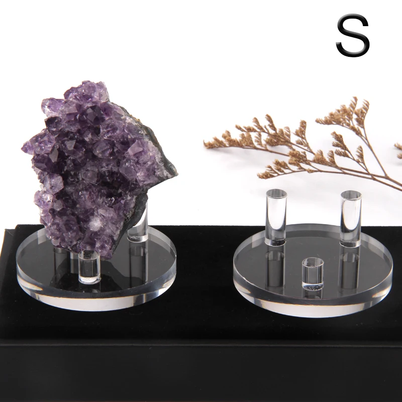 2 pcs New Classic Popular Style 6x6 cm crystal stand acrylic base for minerals stone display rack