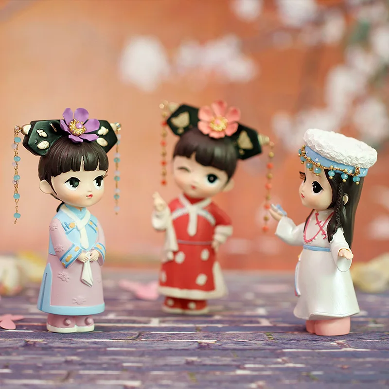 Nobiltà imperiale cinese ​   Figure Scatola cieca in resina Figure anime fatte a mano da collezione Ornamenti unici e regali per tutte le occasioni