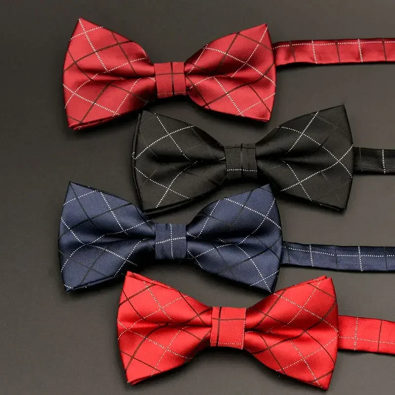 Groom men bow tie wedding wedding brother group best man overalls suit small black red bow tie