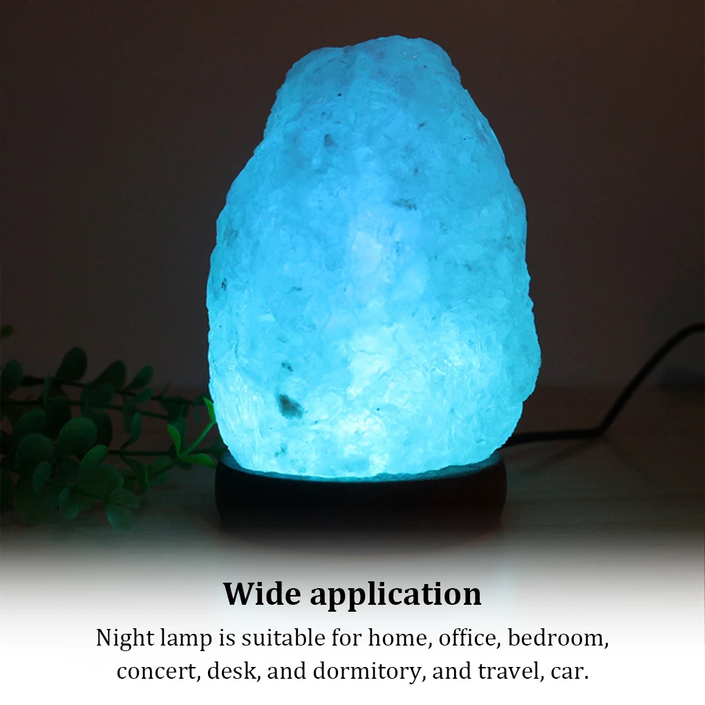 USB Table Night Light Desk Bedside Decoration Natural Salt Lamp Home Office Dining Room Lighting Supplies for Kids