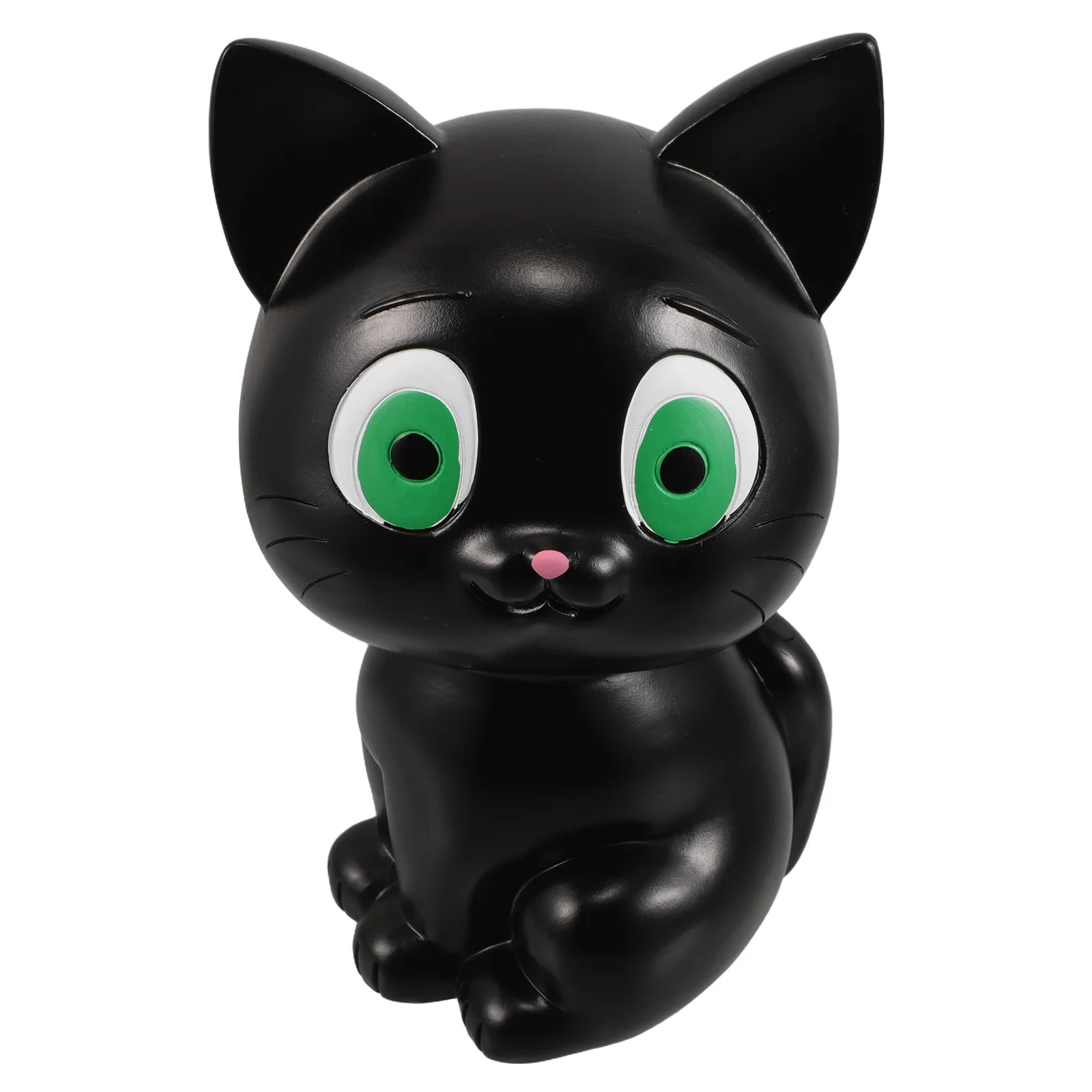Salvadanaio creativo per gatti Nero infrangibile per bambini Salvadanaio Scatola portamonete con statua di animale carino per la decorazione della scuola domestica Regalo di compleanno