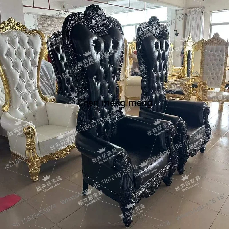 A57 صورة كرسي فندق نادي اللوبي أريكة كرسي الأوروبي خشب متين اطلاق النار عالية الظهر نادي الترفيه النمر كرسي #3