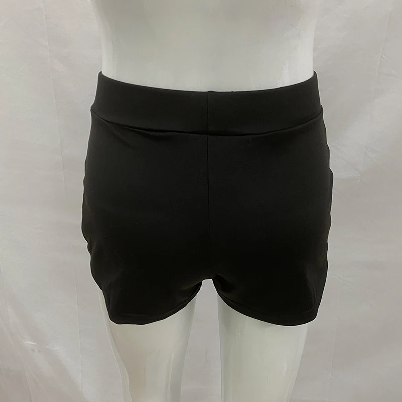 Street American Cross Strass-Hotpants mit elastischem Bund, lockere Freizeitshorts, neue Mode, schlanke, trendige Hosen, Damenbekleidung – Detail 3