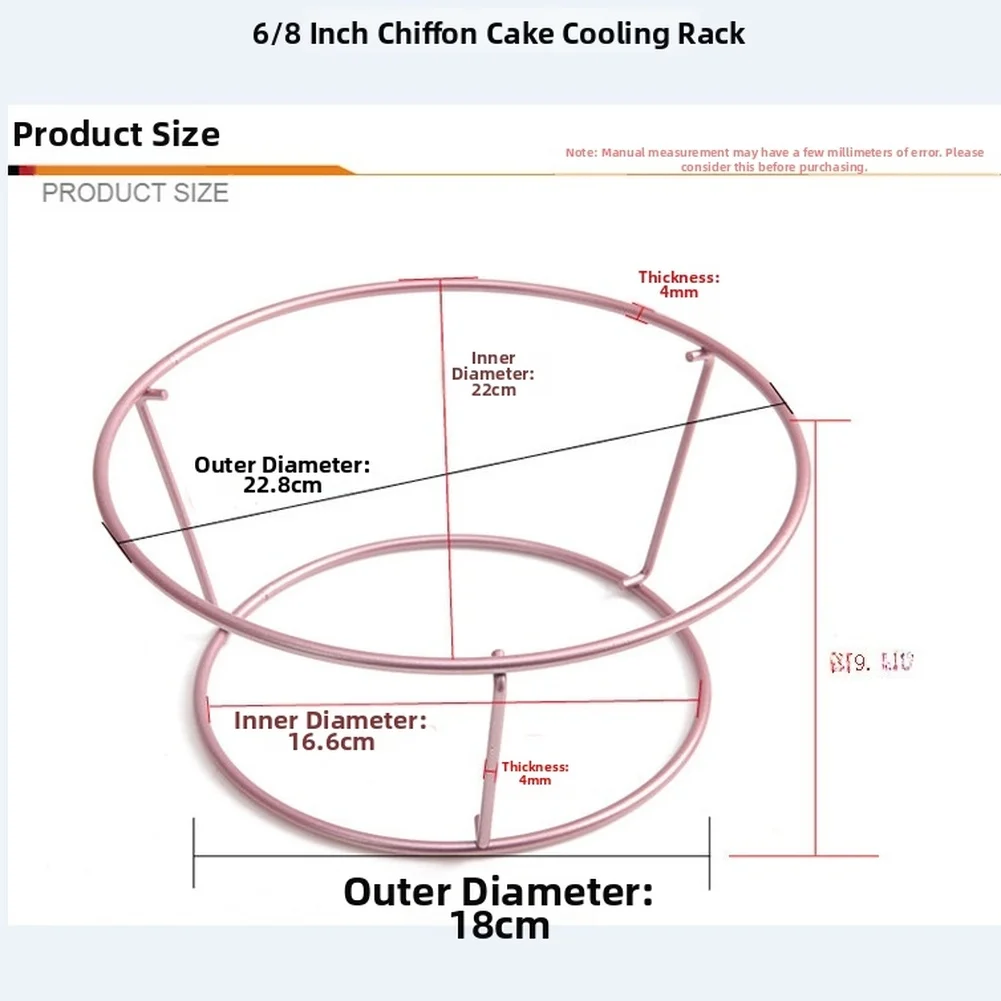 Rose Gold Wire For Cake Cooling Rack for 6 Inch and 8 Inch For Cake Pans with Optimal Airflow and Strong Structure