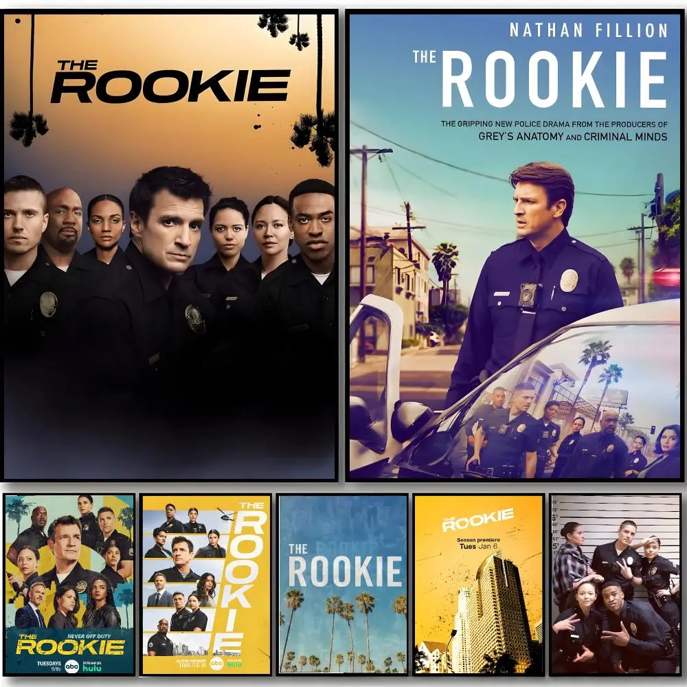 tv-series crime T-The Rookie Poster Self-adhesive Art Waterproof Sticker  House Dorm Room Wall Decor