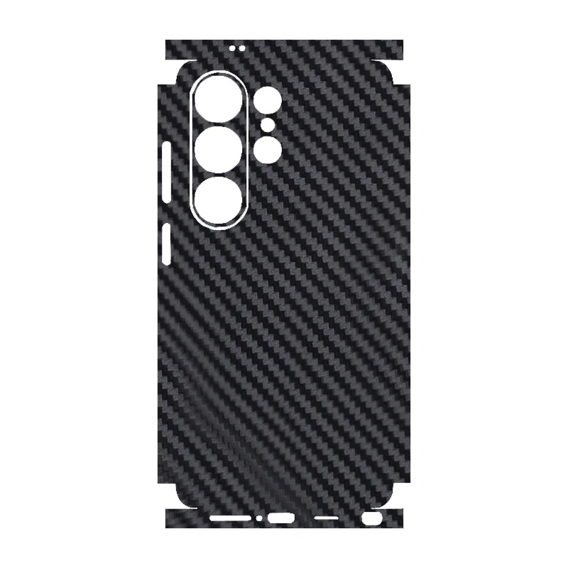 3D Carbonfaser-Hautstruktur Vollkörper-Handy-Aufkleber für SAMSUNG GALAXY S26 Ultra S26 Plus S26 Rückseite + Seitenfolie