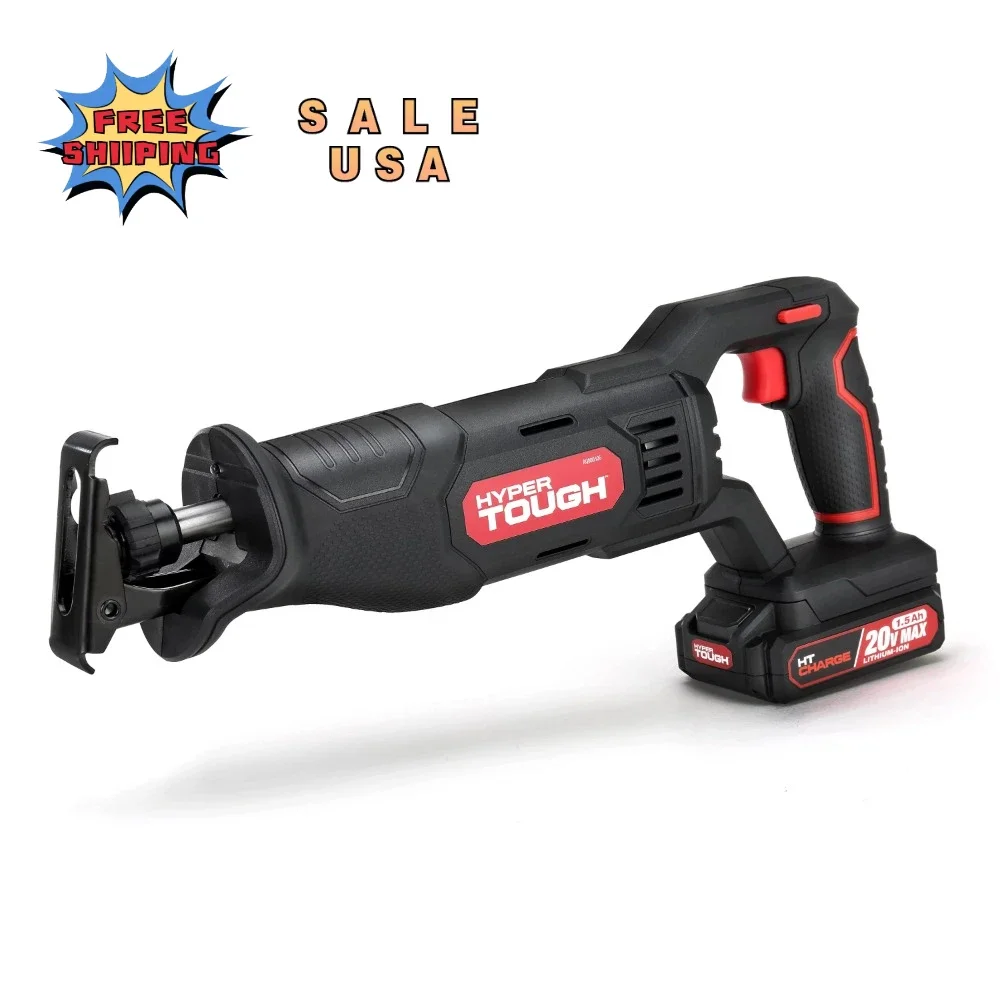 

20V Max Lithium-ion Cordless Reciprocating Saw Variable Speed Keyless Blade Change 1.5Ah Lithium-Ion Battery Charger Wood Blade