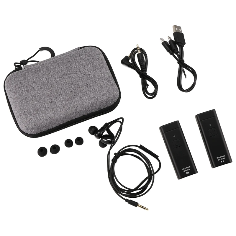 Wireless Earphone Monitoring System Professional IEM Stereo Transmitter Receiver With Real-Time Ear Return