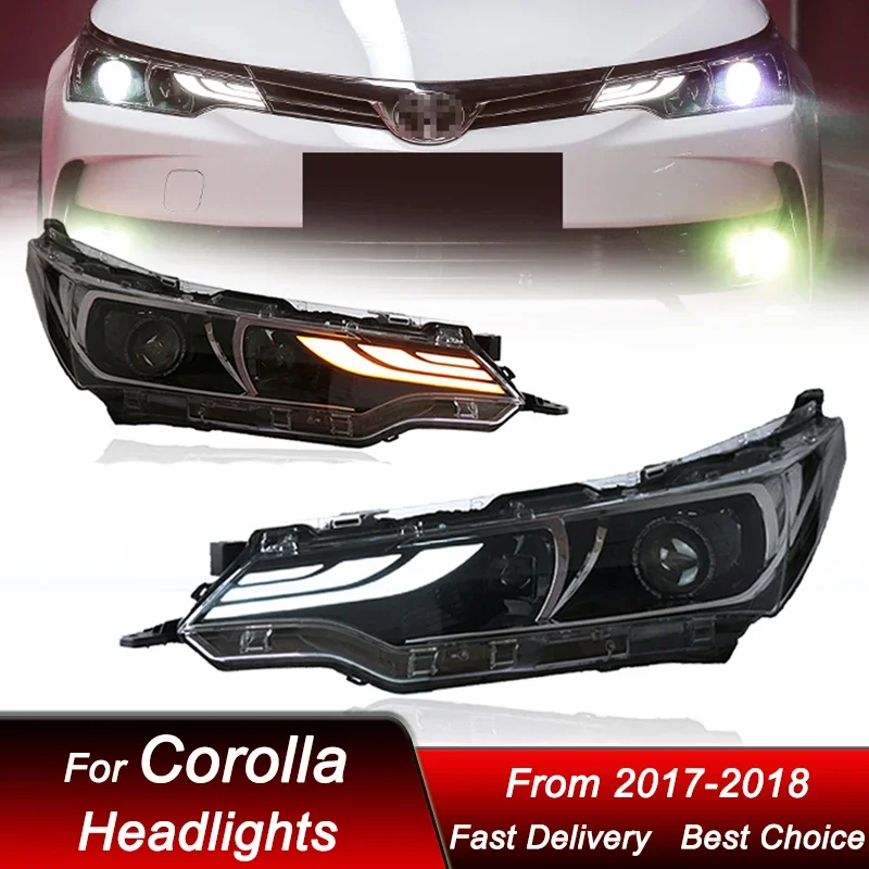 

Pop Car Headlights For Toyota Corolla 2017-2018 New Style Full LED Auto Head Lamp Assembly Upgrade Projector Lens Accessories Ki