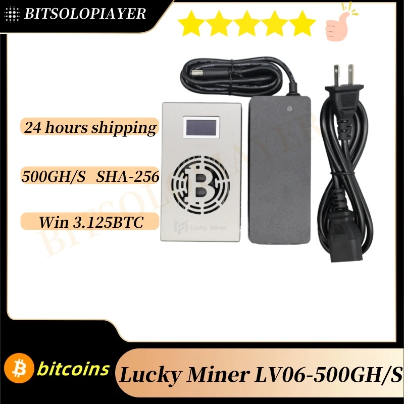 Bitaxe Ultra Miner Lucky Miner V6 BM1366 based 500GH/S BTC Mining Machine Bitcoin Lotto Miner With 5V 6A Power Supply