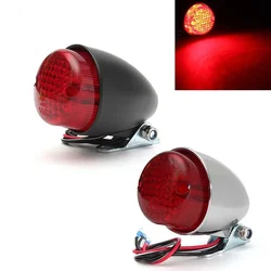 Universal 12V Motorcycle Rear Light LED Retro Metal Rear Brake Light Refitted Rear Tail Light Tail Brake Stop Running Light