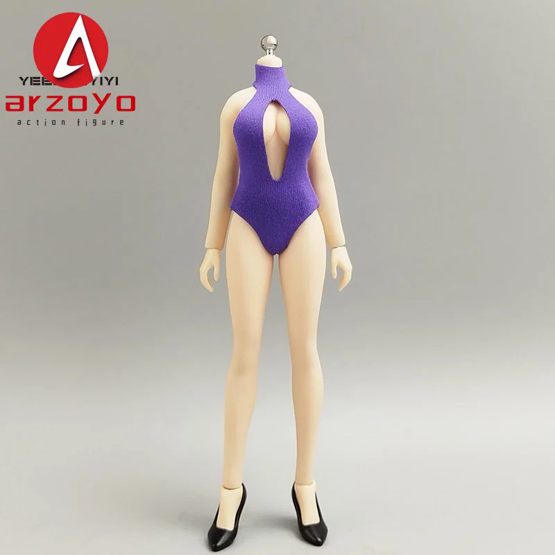 Strój kąpielowy jednoczęściowy z odkrytymi piersiami w skali 1/12, z wysokim dekoltem i odkrytymi plecami, pasujący do 6-calowych lalek BJD, figurki żołnierki.