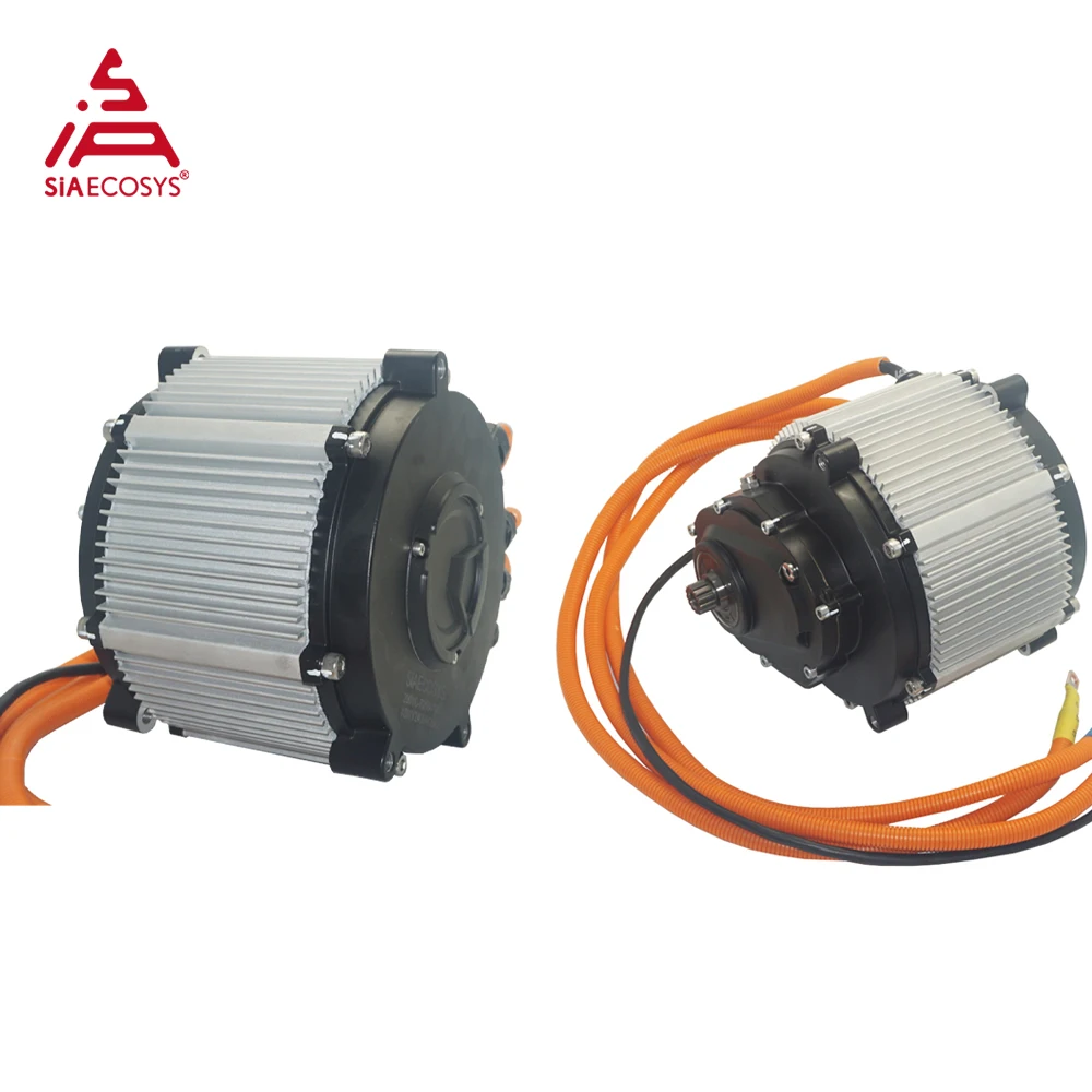 SiAECOSYS SIA200-50 12KW 26kW Peak Mid Drive Motor 92N·m PMSM 1:2.04 Gear Ratio IP67 for Electric Motorcycle