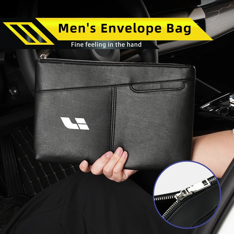 Car Fashion Men's Envelope Bag Waterproof Money Bags Storage Bag For Leading Ideal Lixiang Li L7 L8 L9 ONE 2022 2023