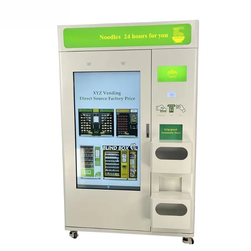 مصنع براءات الاختراع الجديد للأغذية الساخنة 55 بوصة تعمل باللمس آلة بيع المعكرونة قوانغدونغ