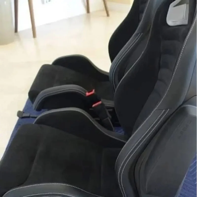Hot Selling Black Carbon Fiber Racing Bucket Seats with Harness Interior Upgrade