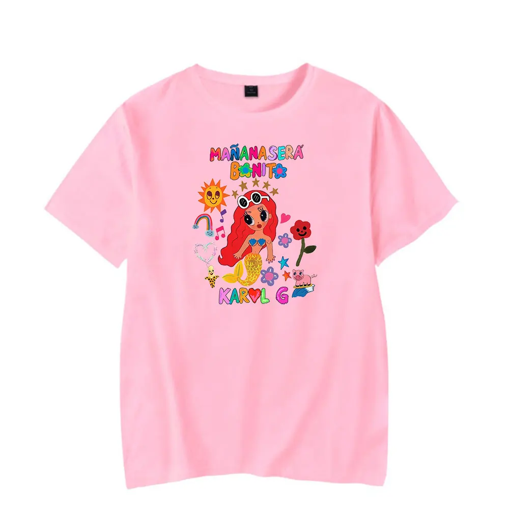 Karol G Manana Sera Bonito Streetwear logo Merch T-Shirt Men and Woman Short Sleeve Women Funny T Shirt Unisex Harajuku Tops