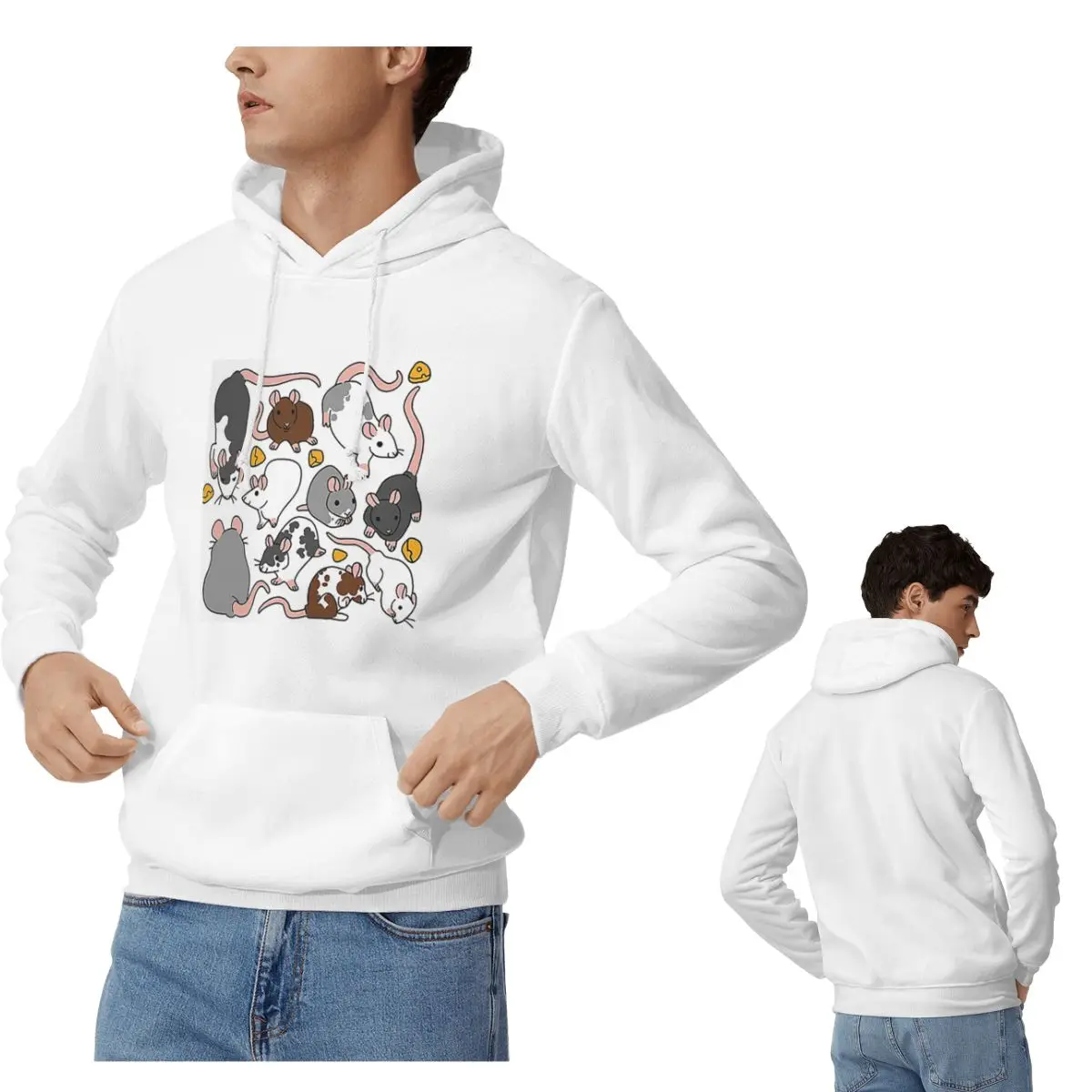 

Толстовки Rat Pack для мужчин и женщин, повседневные пуловеры, толстовки, модная уличная одежда с длинными рукавами, осень-зима