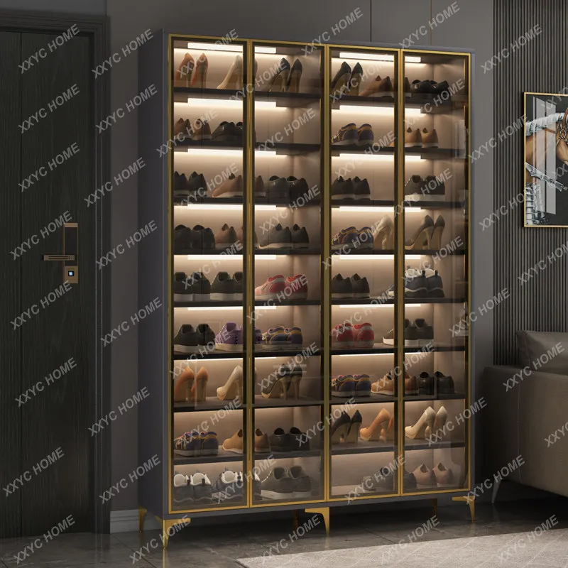 Shoe cabinet household entrance  partition integrated against the wall living room door