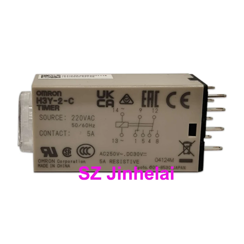 OMRON H3Y-2-C  220VAC 1S 5S 10S 30S 60S 3M Authentic Original Delay Timer Relay Time on Relay реле времени