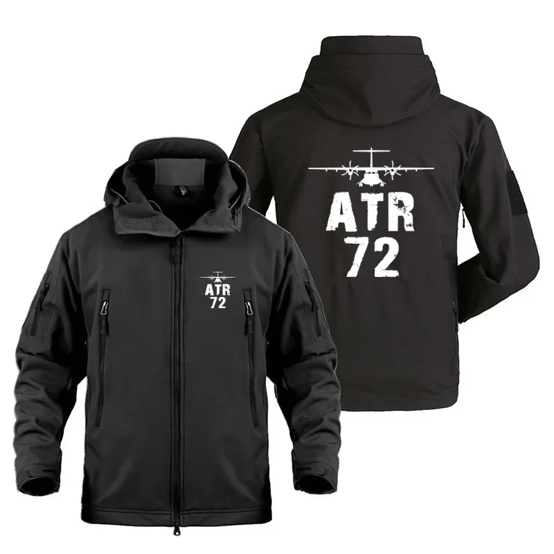 

Aviation ATR 72 Flight Outdoor Military Tactical Shark Skin Man Coats Fleece Warm SoftShell Pilots Aircraft Jackets