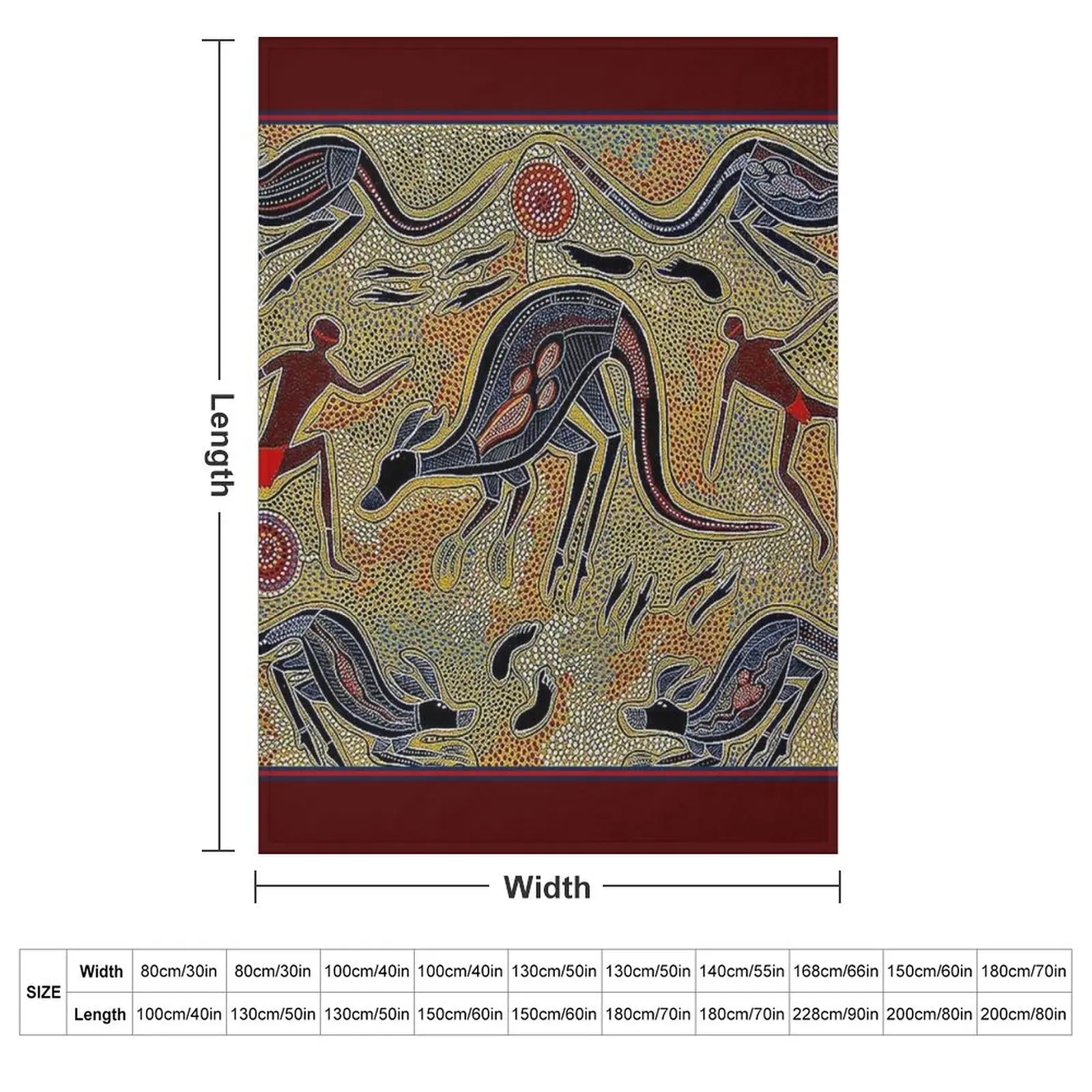AUSTRALIAN ABORIGINAL : Vintage Art Print Throw Blanket Thermal wednesday Flannels bed plaid christmas decoration Soft Blankets
