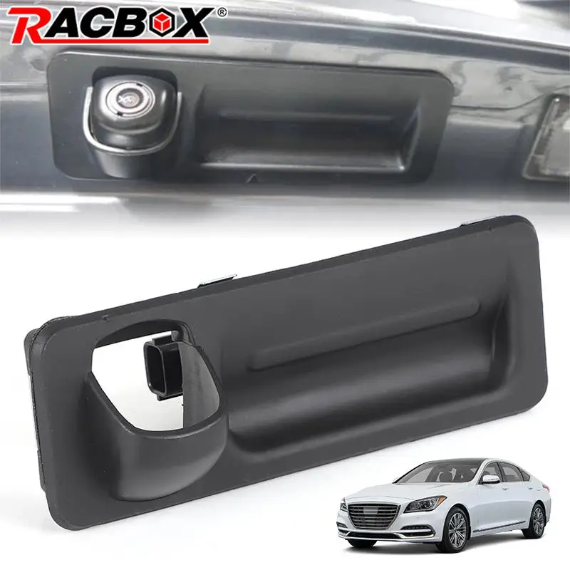 Outside Tailgate Trunk Lid Lock Handle Shell Black For Hyundai Genesis G80 2016~2020 Tailgate Opening Button Shell 81260B10104X