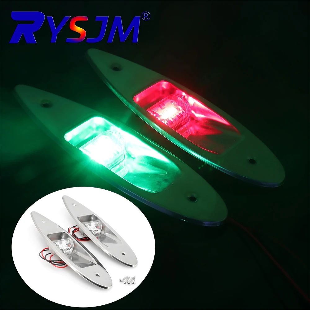 2-個-12v-led-ボートサイドライト防水ナビゲーションライト耐腐食性信号ランプマリンボートヨット用