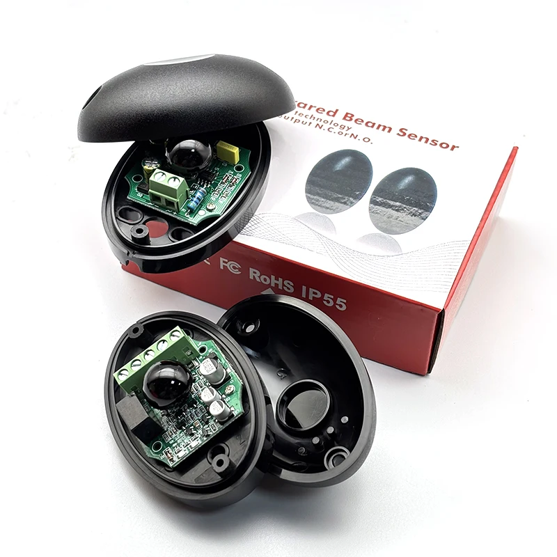 Sensor Alarm Inframerah DC Tahan Air IP55 Tunggal 12-24V Detektor Rintangan Sinar Pembuka Gerbang Otomatis untuk Pintu Garasi Ayun Geser