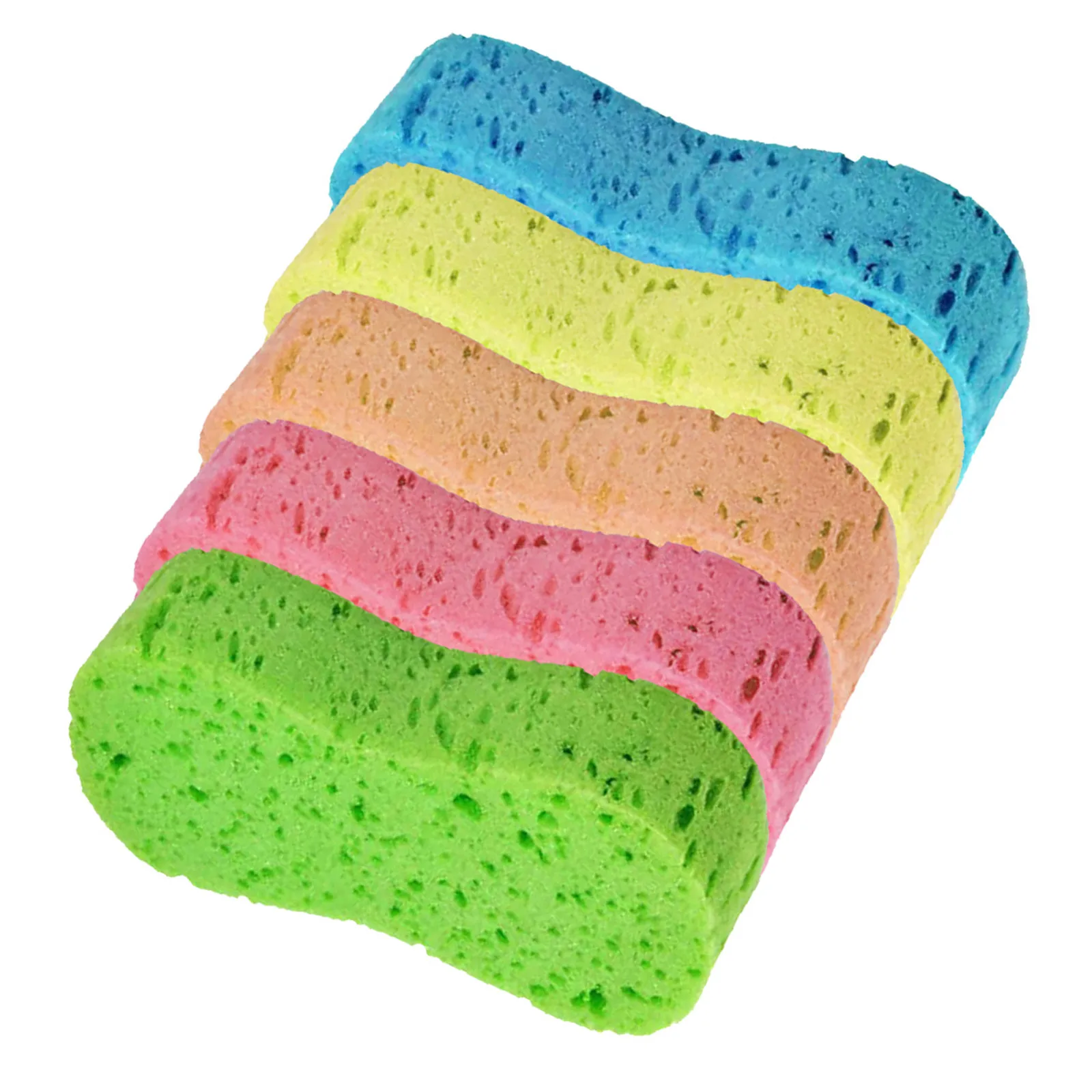 

5Pcs Car Wash Sponges Bone Design Porous High Density Durable Auto Cleaning Pad Car Wash Tire Sponge Porous Sponge