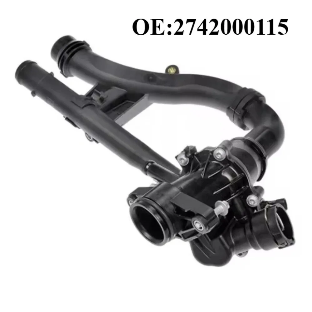 

Termostato refrigerante para Merces Benz A2742000115 Carcasa repuesto con junta Compatible con accesorios coche OE 27