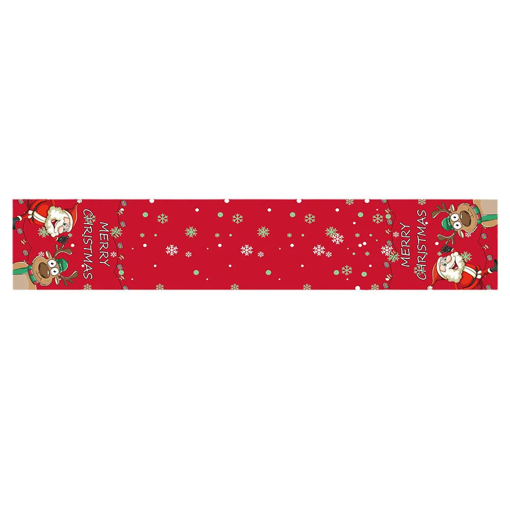 Table Flag Tablecloth High-end Restaurants Different Polished Designs Landscape Decoration Printed Santa Claus Doll