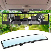 Universal Anti glare Wide Angle Convex Rearview Mirror Car Interior Rear View Blue Sun Visor Goggle Reversing Auxiliary Mirror