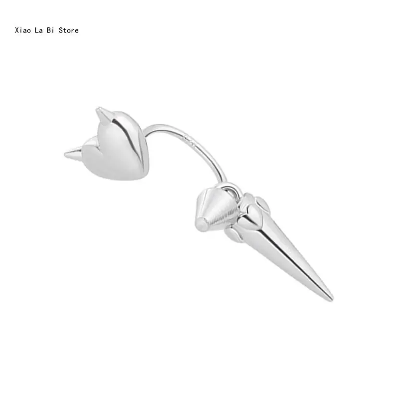 Şık Punk Gotik Kalp Kulak Çıtçıtları Günlük Giyim ve Partiler için Narin Kulak Takıları XXFD