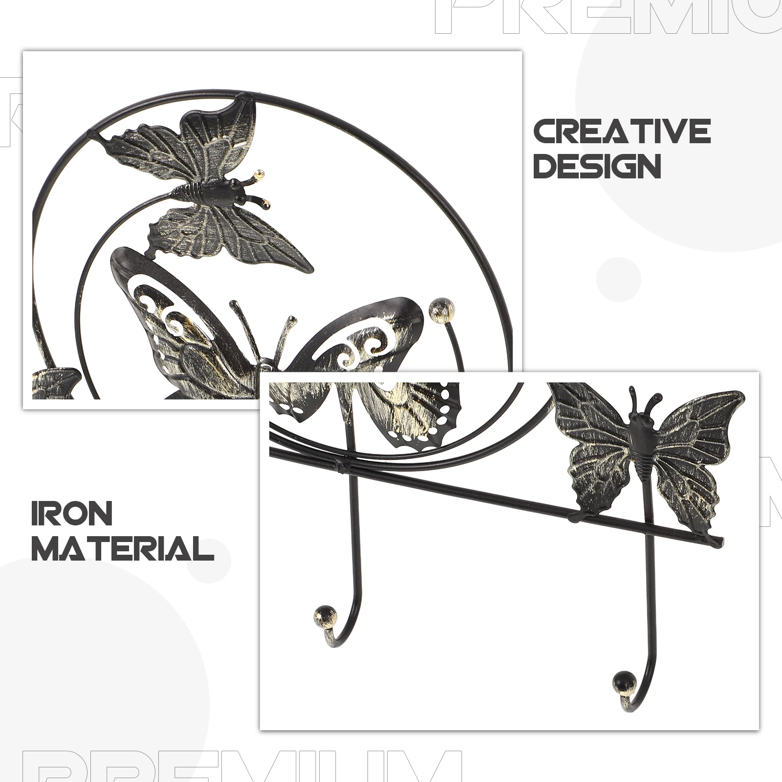 

Мульти-крючок, железная стена без дрели, форма бабочки, домашний декор, вешалка для ключей, аксессуары, крючки для одежды для спальни, прихожей, крючки для полотенец для рук