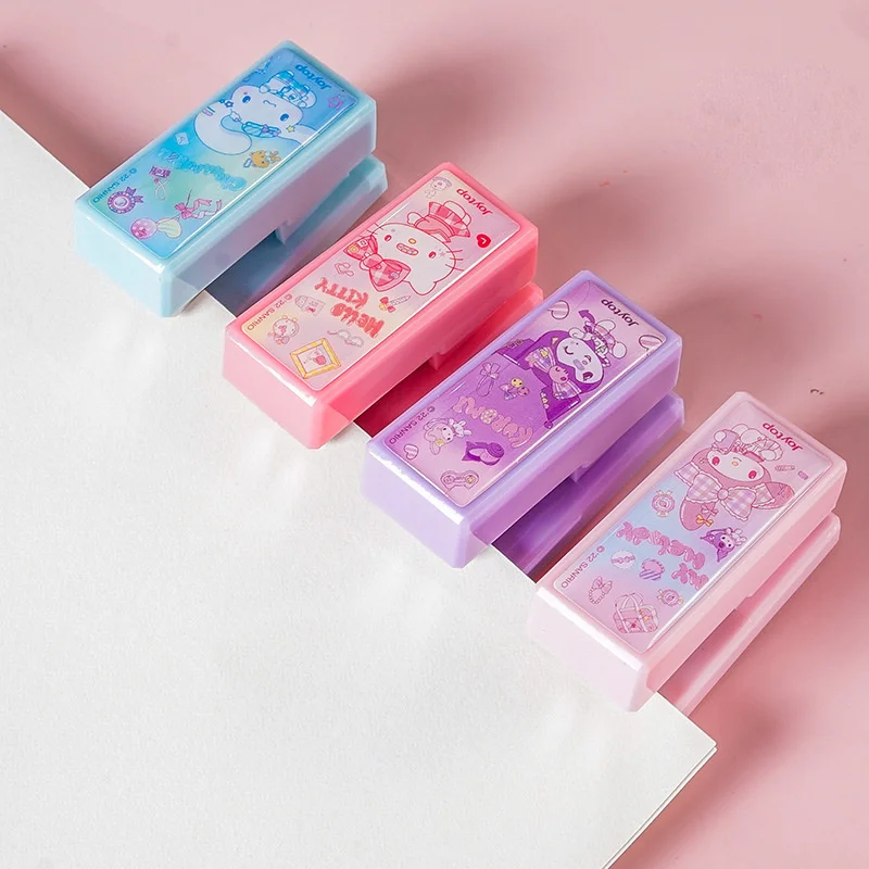 8 pcs/lot Sanrio Kuromi Melody Cinnamoroll Cat Stapler Set Stapling Machine Office School binding Supplies Cute Staplers