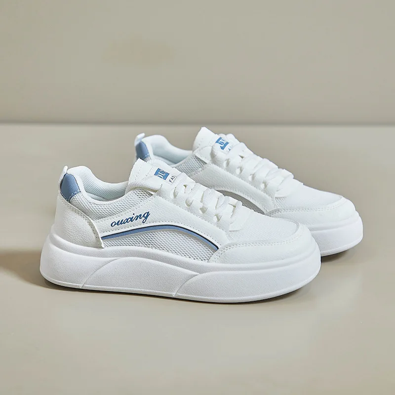 Breathable Women Shoes Thick-Soled Increase Fashion Air Mesh Girls Running Sneakers Sports Casual Size 35-40