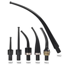 Black Ebonite Mouthpieces Pipe Stems Smoking Pipe Accessories Cigarette Holder Acrylic 10mm Filter Holder