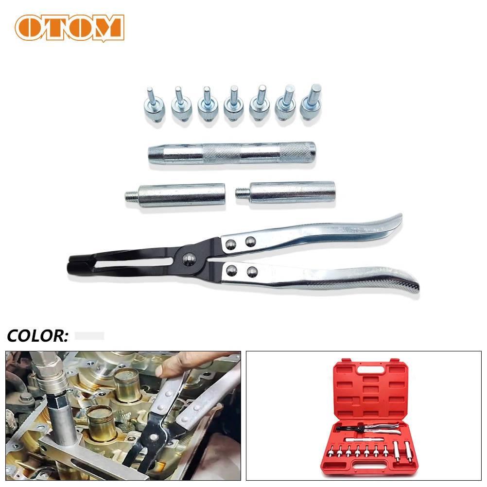 

OTOM Motorcycle Car Valve Oil Seal Removal Tools Set Valve Extraction Pliers Valve Spring Pliers Tool Kit Universal Repair Tool