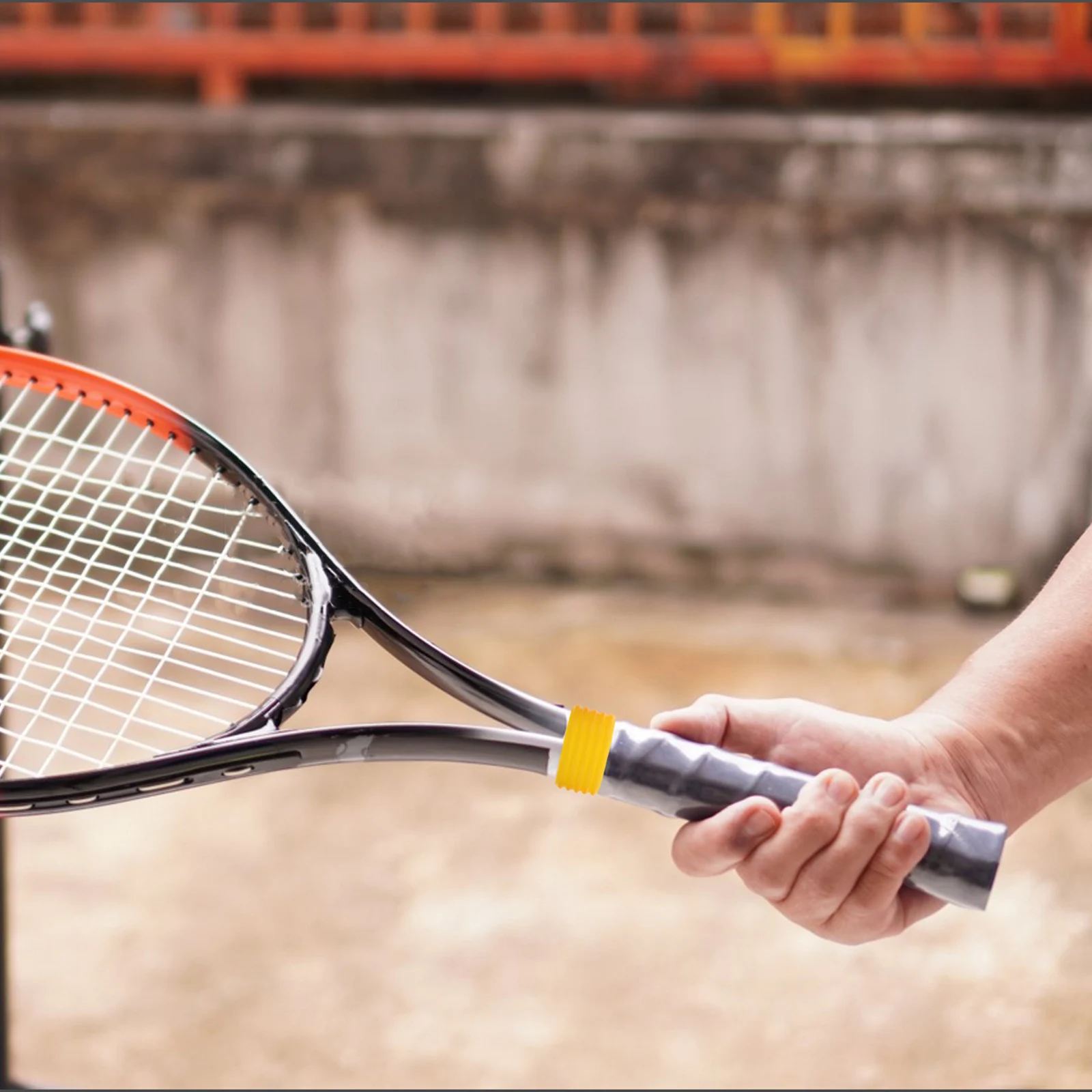 

7Pcs Sparkle Silicone Tennis Racket Bands 2.5cm Reusable Grip Enhancer with Glitter Design for Indoor Outdoor Sports Equipment