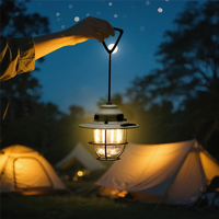 New-Retro Atmosphere Chandelier Mini LED Camping Lamp Waterproof Emergency Light Lantern Stepless Dimming For Fishing Hiking